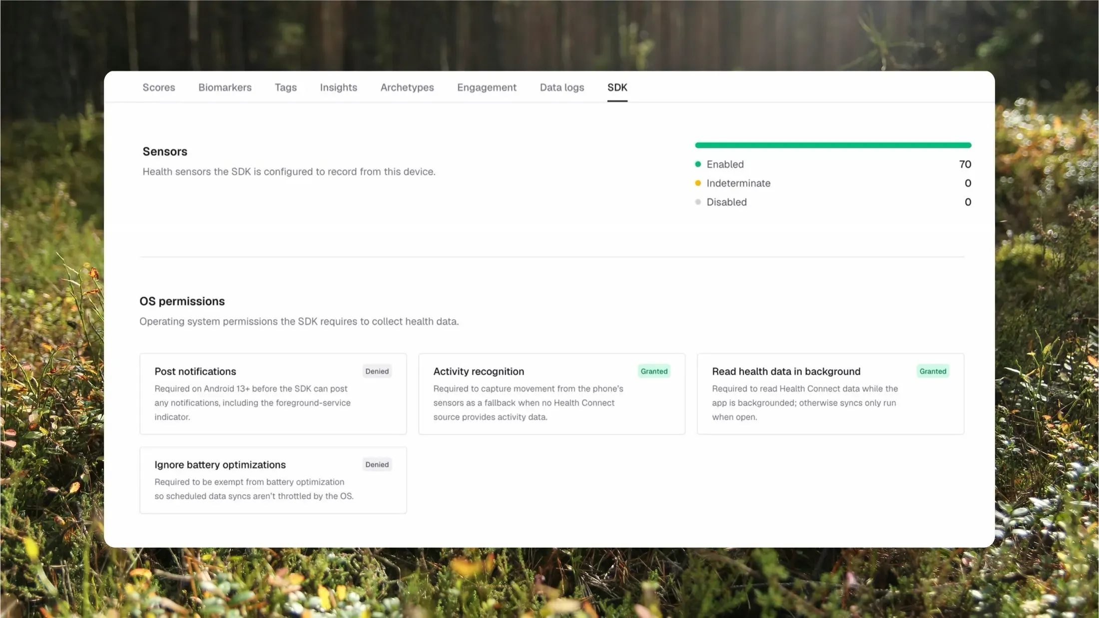 Per-profile SDK debugging