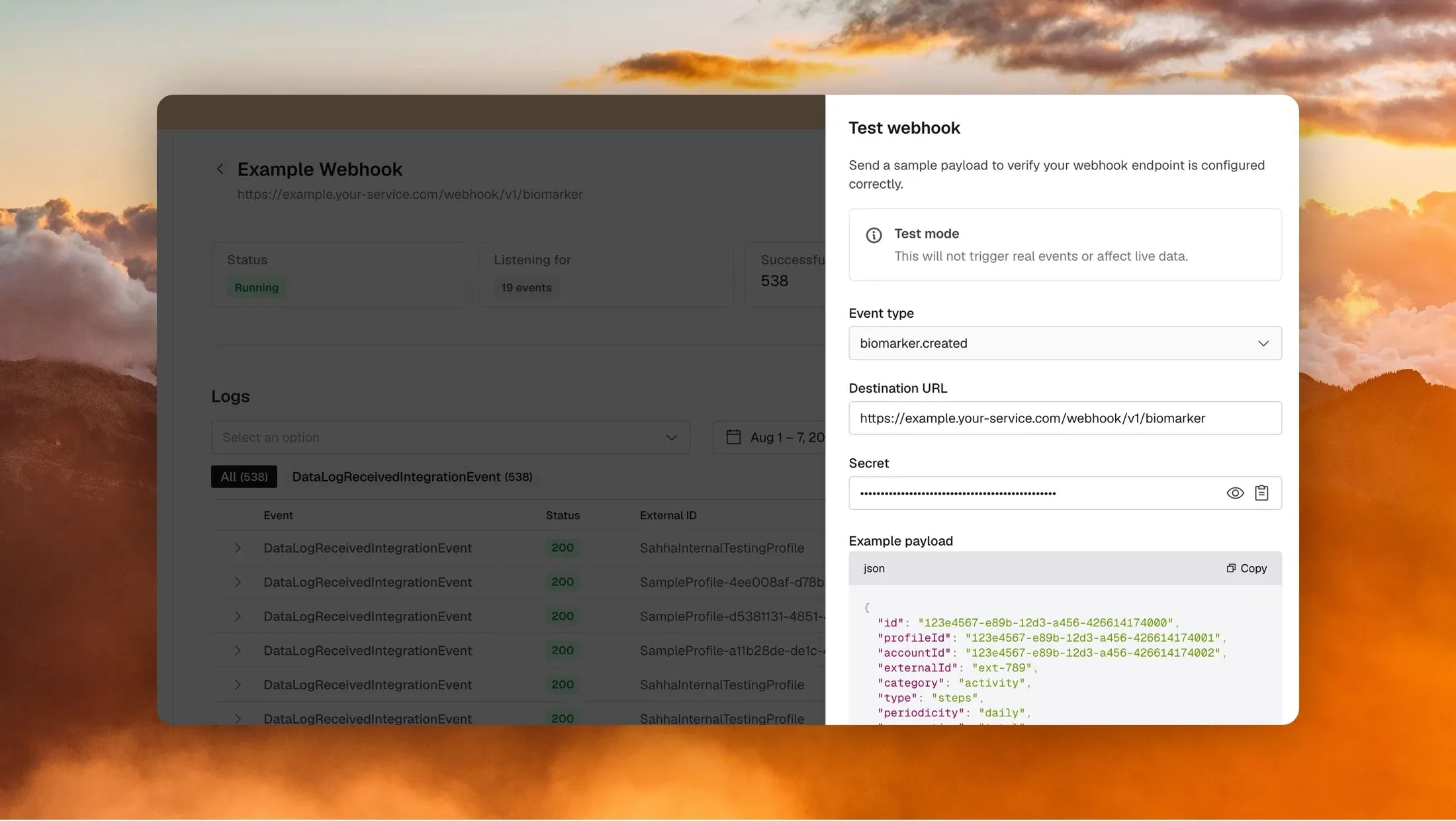 Webhook tester